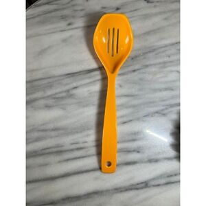 VTG 70s Machi Melamine Slotted Spoon Orange MC 716 Kitchen Utensil Serving